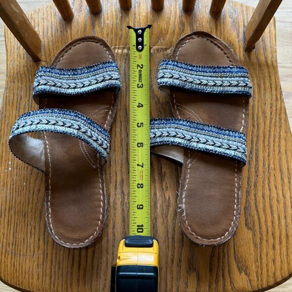 Pretty Blue Beaded Sandals - Picture 2 of 4